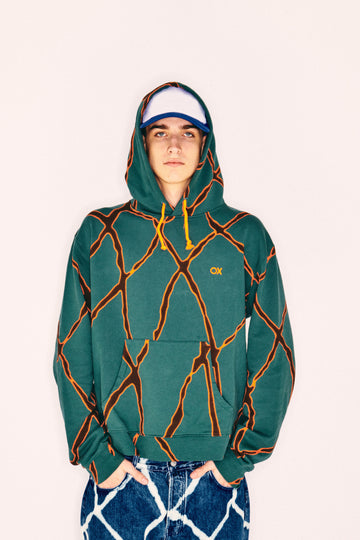 Allover Oxley Print Organic Cotton Hoodie